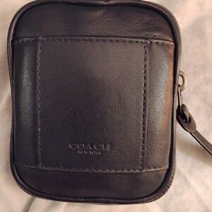 Coach Black Leather Hybrid 8 Pouch